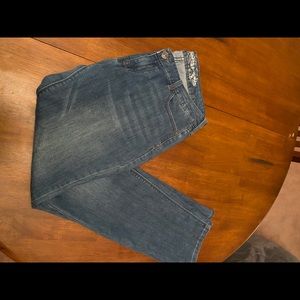 Express straight skinny leg denim stretch 10 reg